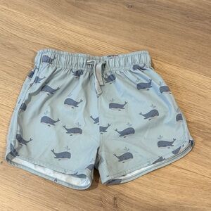 Rylee + Cru Whale Print Kids Shorts - Light Blue